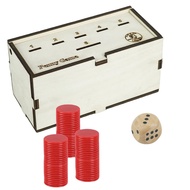 Penny Game, Fun Board Game to use with Pennies, get rid of Coins to Win, Coin Game Wooden Box Suitab