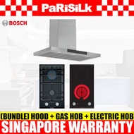 (Bundle) Bosch DWB98JQ50B Cooker Hood + PRB3A6B70K Gas Hob (PUB) + PKF375CA2E Electric Hob