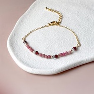 薔薇輝石 石榴石 天然石 水晶手鍊手環 生日禮物