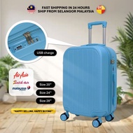 20inch 24inch 28inch Travel Luggage Bags Suitcase USB Port Charger Beg Bagasi Beg Roda
