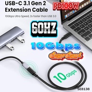 USB Type C Extension Cable USB 3.2 Gen 2 Male to USB C Female 10Gbps Data Transfer 100W PD Fast Char