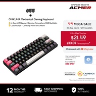 ONIKUMA G55 Mechanical Gaming Keyboard 61 Keys Layout RGB Customized Wired Colorful LED Backlit Keyb