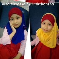 tudung merdeka, shawl merdeka instant shawl kanak kanak