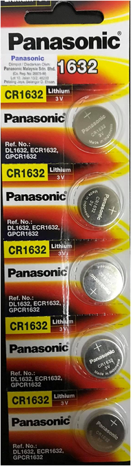 Panasonic Lithium Coin CR1632 5 Cells Pack Coin Battery 3V CR 1632 Battery (Panasonic Malaysia)