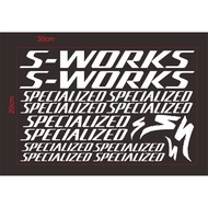 S -WORKS specialized bicycle cutting sticker uk30x20cm