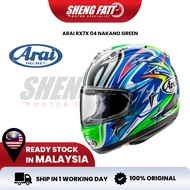 ARAI RX7X 04 NAKANO GREEN Helmet Motor Visor Topi Keledar Full Face Superbike SIRIM Arai Nakano