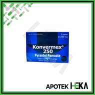 Konvermex Kaplet 250 mg Strip isi 2 Tablet - Obat Cacing