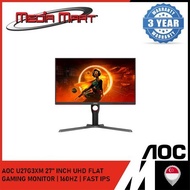 AOC U27G3XM 27" INCH UHD FLAT GAMING MONITOR | 160HZ / FAST IPS / 1MS / HDMI 2.1 / DP 1.4