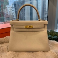 HERMES Kelly 28 8L冰川白金togostamp u