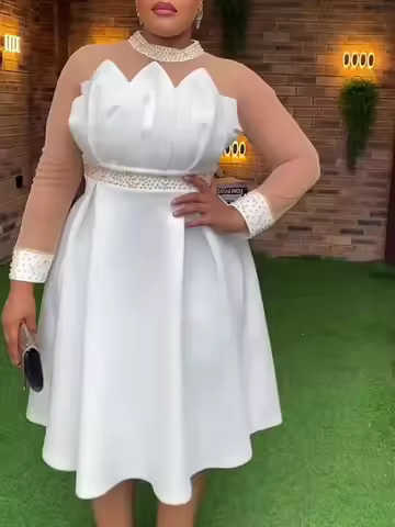 African Dresses for Women Summer Autumn Africa Clothing Long Sleeve Birthday Evening Party Dress Das