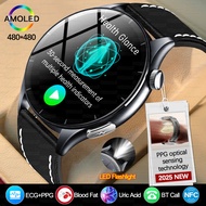 2026 New BMI Body Fat Blood Analysis Health Smartwatch NFC Bluetooth Call Smart Watch Led Flashlight