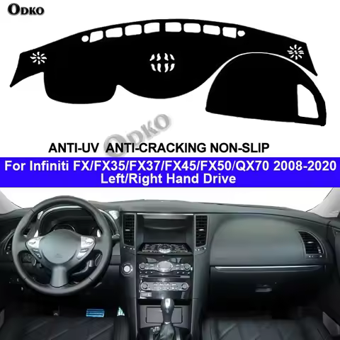 Car Auto Inner Dashboard Cover For Infiniti FX FX35 FX37 FX45 FX50 QX70 2008 - 2020 Console Protecto