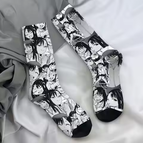 Nagatoro Hayase Ijiranaide Nagatoro-san Stockings Men Socks Soft Breathable Kawaii Socks Winter Outd