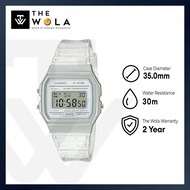 (2 Years Warranty) Casio Women Digital Watch F-91WS-7 White Resin Strap