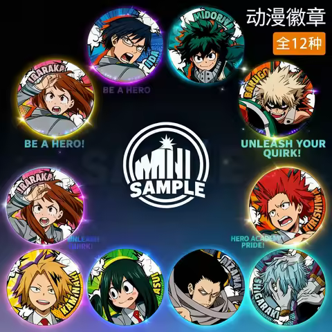 My Hero Academia Badge Shigaraki Tomura Aizawa Shota Kirishima Eijiro Anime Pin Brooch Keychain Acce