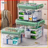 Salvo Multi-Layer Medicine Box Home First Aid Kit Large Capacity Container Storage Box Transparent B