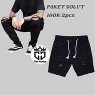 PAKET CELANA PRIA SOBEK LUTUT 100ribuan 2pcs