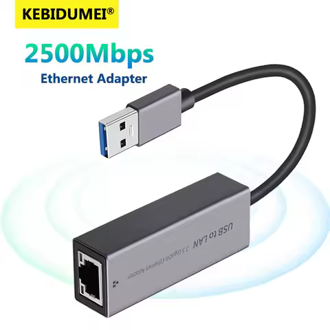 2.5G USB Ethernet Adapter 2500Mbps USB3.0 Lan Network Card USB C to RJ45 Internet Adapter for Laptop