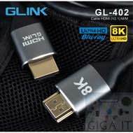 GLINK GL-402 Cable V2.1 M/Round 24K Gold Plated Connector Secondary 8K 2m-5m 1 Year Warranty