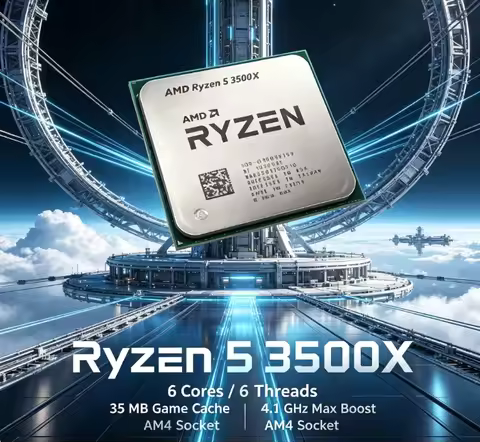 AMD R5 3500X E Sports Gaming U 6 Core 6 Thread 4.1GHz 32MB Cache AM4 Pair with A520 Motherboard Cost