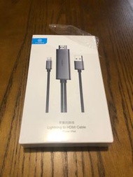 HAGIBIS Lightning to HDMI 轉接線，近全新，100% Work，直接駁iPhone iPad 至電視、投射播放 projector HDMI 合用