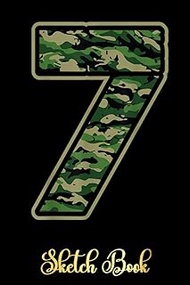 Cute Camouflage 7th Birthday 7 Years Old Boy Girl Kid 64 Sketchbook: Happy 7th Birthday 7 Years Old 