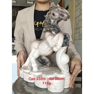 12 Zodiac Animals - Feng Shui Horse Statue, Natural Stone, large size (30cm x 14cm x 35cm) 11kg