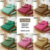 Aloha - King Size Bed Sheet 180x200x20 Embossed Pillow 4