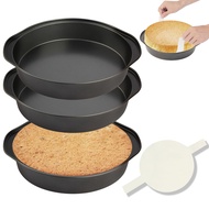 8 Inch Round Cake Pan Nonstick Cake Pans with 100 PCS Parchment Paper Carbon Steel Cake Baking Pans