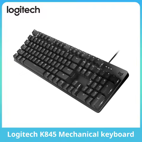Original Logitech K845 Wired Gaming Mechanical Illuminated Keyboard 104 Keys Single Color Backlight