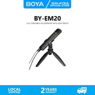 BOYA BY-EM20 Microphone With Mini-Tripod Mic Holder For Live Streaming