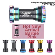NOVAGEAR​ Bike Bottom Bracket, Threaded Aluminum Alloy Bicycle Bottom Bracket, Threaded Bottom Brack