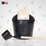 Strong Push！Export Type Sauna Room Accessories V-B101black aluminum Bucket Aluminum Spoon Sauna Room