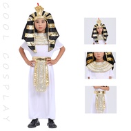 Children's Ancient Egyptian King Pharaoh Cosplay Halloween Ball Historical Theme Party Dress Up Cost