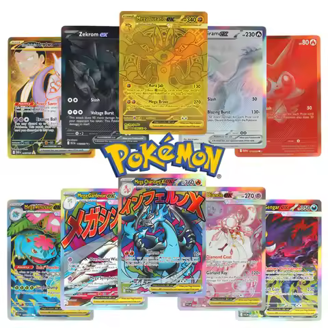French Pokémon cards golden MEGA Lucario Latias Charizard X Diancie EX Collectible Card pokemon Shin