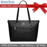 Coach Handbag With Gift Paper Bag Tote Shoulder Bag Gallery Tote Black # F79608
