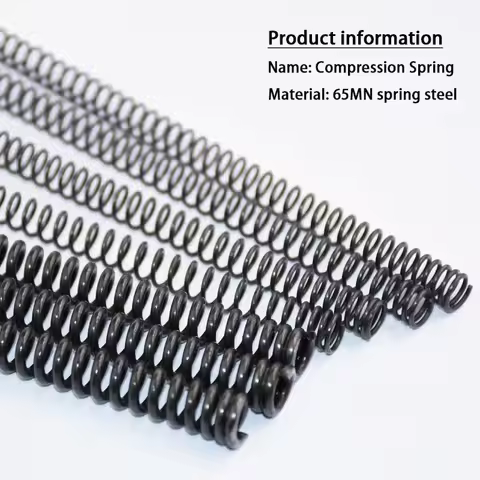 Wire Diameter 0.3/0.4/0.5mm 65Mn Spring Steel Compression Spring Extended Extra Long Pressure Spring