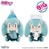 全新現貨 Taito Vocaloid V家 初音未來 Miku Fufu BIGぬいぐるみ～Winter ver.～ 冬季版 冬天頸巾圍巾雪帽 巨型坐姿毛絨抱枕公仔玩偶 獨家限定代理版 正版周邊代購