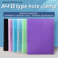 [Popularfactors] 1PCS A4 Perforated Folder Candy-Colored Transparent O-shaped 2-hole, 3-hole, 4-hole