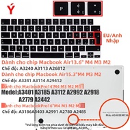 Bố Cục Bàn Phím Ý Vỏ Silicon Cho MacBook Pro 14 & 16/Air 13 & 15 Inch Tương Thích Với M1/M2/M3/M4 Đe