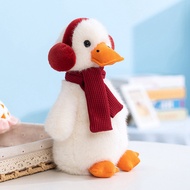 Cute Cute Headset Duck Doll Plush Toy Simulation Duck Duck Doll White Scarf Duck Soothing