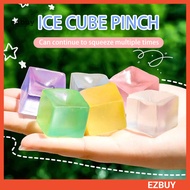 [EY] Squeeze Cube Toy Mini Cube Squishes Toy 24pcs Ice Cube Squishy Toy Set Slow Rebound Tpr Stress Relief Mini Clear Cube Squeeze Fidget Toy for Kids Adults Birthday Gift