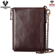 NEW DESIGN HUMERPAUL 2021 Top Sale Mens Genuine Leather Wallet For Card Holder nd Fashion Purse Coins Pocket Rfid