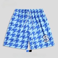 URBGLAM  Men's Shorts American Retro Plaid Loose Leisure Sports Shorts