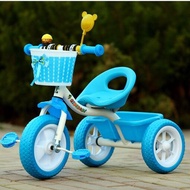 Kids Tricycle White Wheel Kids Metal Tricycle Kids Bicycle Training Pedal Rotation Training Kids Tricycle Cute Design Basikal Roda 3 Basikal Budak-Budak Basikal Besi Basikal Tahan Lasak Latihan Berbasikal Budak Basikal Kanak-kanak Latihan Kayuh Basikal