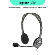 Logitech H110 Wired Headset, Stereo Headphones, Noise-Cancelling Microphone, PC/Mac/Laptop