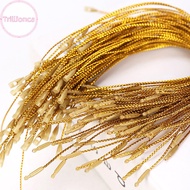 Trillionca 100pcs 20cm Gold Silver Rope Fiber Threads Gift Packaging String Christmas Ball Hanging Rope DIY Tag Line Label Lanyard SG