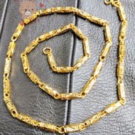 Dây chuyền Nam Ống Trúc Đẹp Ngầu Mạ Vàng 18k (Mẫu 35 ly - dài 50 cm) - Đeo Cực Bền - Lokalo (Có Vide