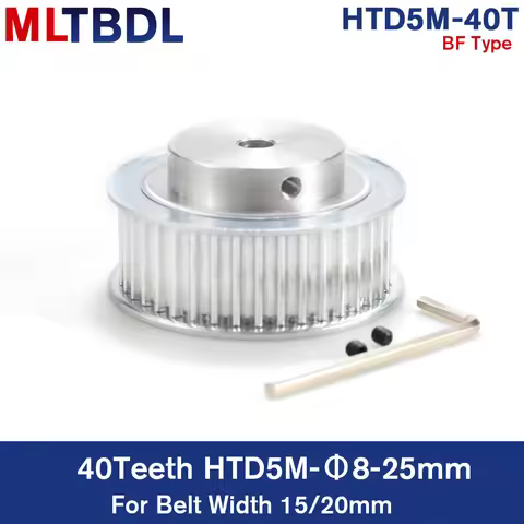 5M BF Type 40T Timing Pulley Inner Bore 8/10/12/14/15/16/17/20/22/24/25mm 40Teeth 5mm Pitch 16/21mm 