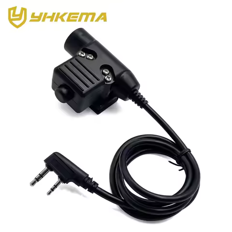 Tactical U94 PTT Tactical Headset Button activated push-to-talk PTT adapter interface fit for KENWOO